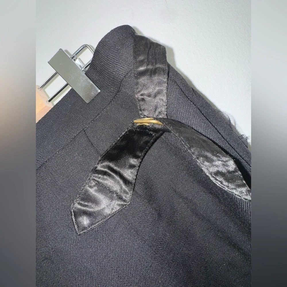 Paul Smith black wool pants with ruffle details size 8